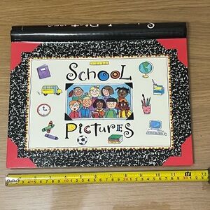 SCHOOL PICTURES Photo Album: Kindergarten to 8th Grade Organizer with stickers